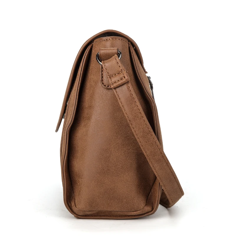 Annmouler, винтажная женская сумка на плечо, 4 цвета, высокое качество, коричневая сумка через плечо, сумка из искусственной кожи, сумка через плечо