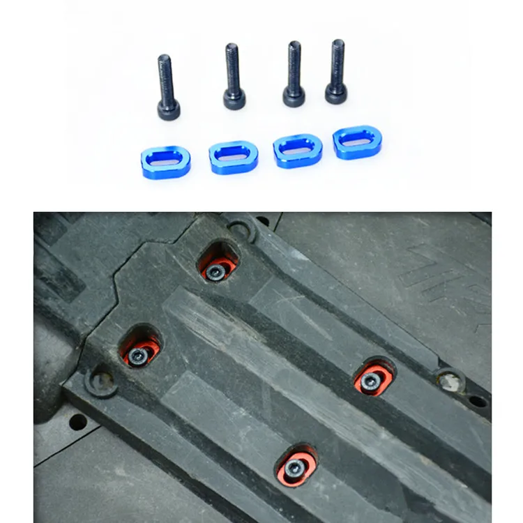 

RC Car Upgrade OP Part Alloy Motor Seat Reinforced Gasket Main Chassis Pad Screw Set for 1/5 Traxxas XMAXX X-MAXX