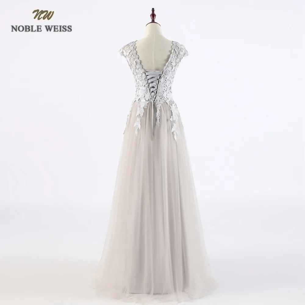 NOBLE WEISS vestido de festa Сетчатое длинное вечернее платье robe de soiree пользовательские имперские кружевные платья для выпускного вечера с рукавом-крылышком