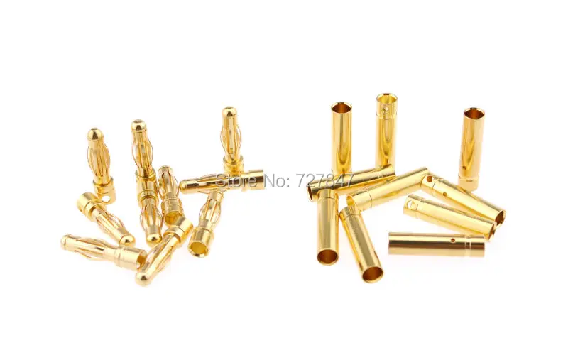 50pairs lot 3 5mm Gold Bullet Banana Connector Plug Male Female for ESC Motor Lipo RC