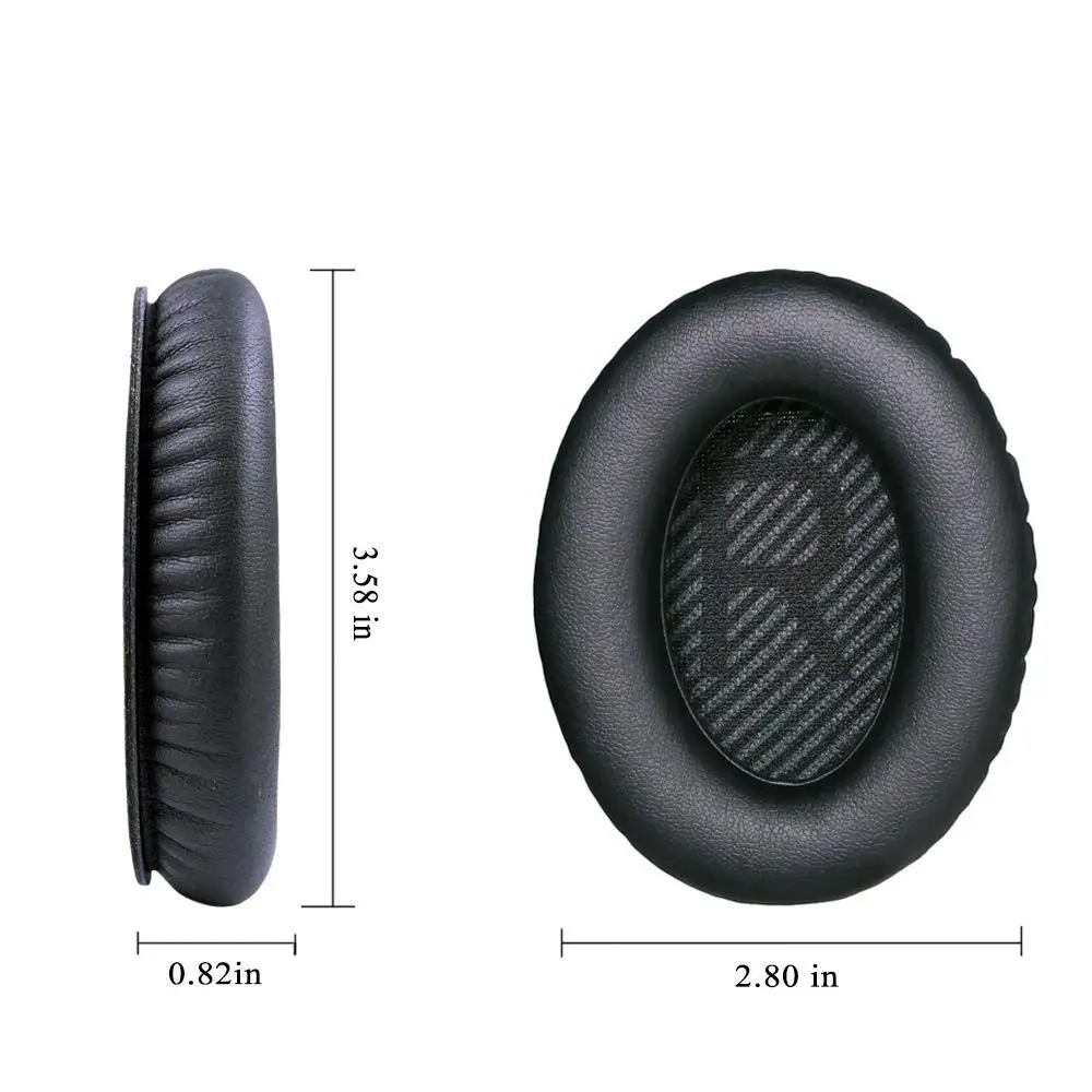 Kopen Wantek Oorkussens Vervanging voor Bose Hoofdtelefoon QC35 QC25 QC15 Ae2, Ae2i, Ae2w Quiet Comfort 25, afdrukken, Zwart met Bule (1 Paar)