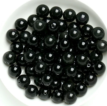 

DYY 1027+++DIY 8-18mm natural crystal jewelry wholesale handmade Obsidian scattered beads Beaded Bracelet accessories