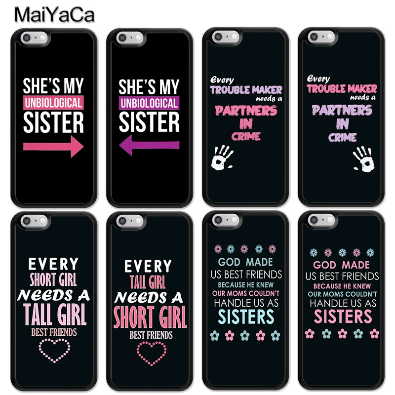 MaiYaCa Lovers BFF Couple Best Friends Matching Phone Cases For iPhone 6 6S 7 8 Plus XS Max XR