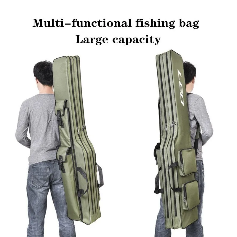 

Multifunction Fishing Backpack 130cm Large Capacity Waterproof Portable Tackle Big Rod Pole Folding Bag Multi-pocket Storage Sac