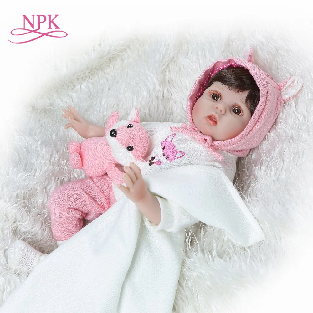 Силиконовые куклы Младенцы NPK 22 дюйма младенцы для девочек виниловые