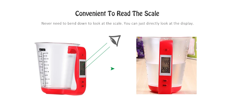 Цифровой стакан весы электронные инструмент весы с температура дисплея LCD измерительные чашечки мерный стаканчик Кухня весы