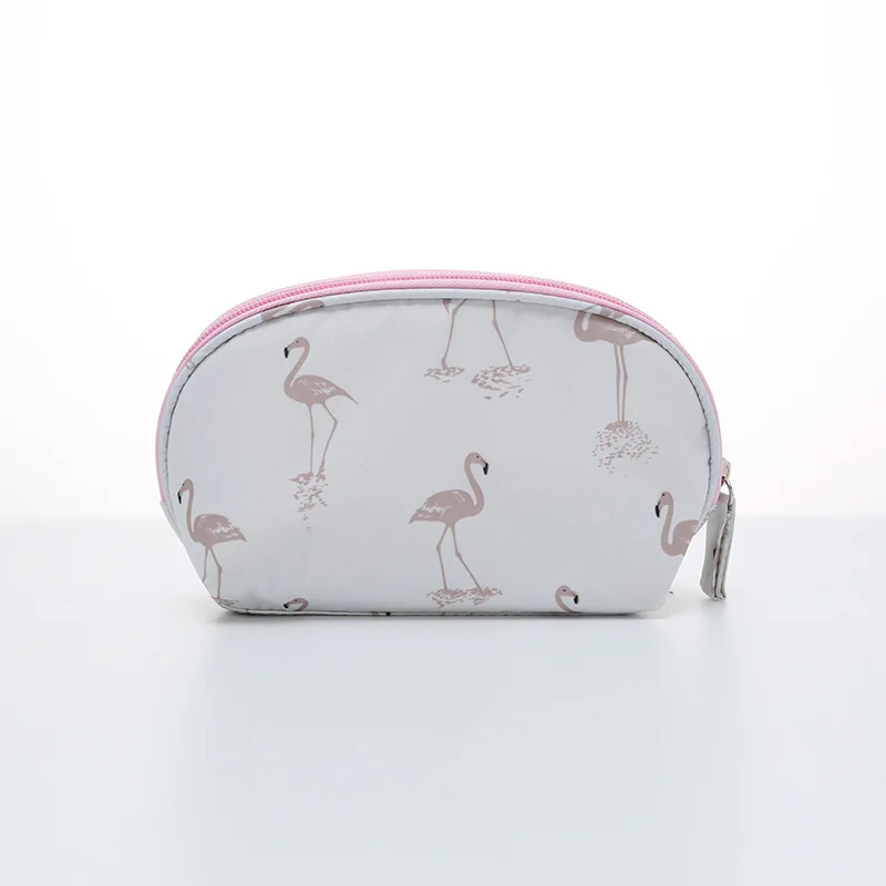Лист Фламинго путешествия косметичка Сумка женский клатч на молнии Макияж сумки сумка мода туалетный Макияж Органайзер Сумка - Цвет: white Flamingo