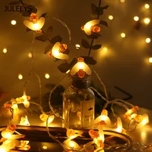 JULELYS 10 м 80 ламп пчелы светодиодный светящаяся гирлянда Новогодняя Фея светодиодный декоративные огни для вечерние свадьба праздник освещения