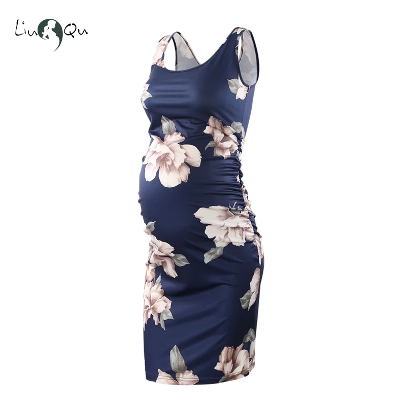 

Women's Maternity Sleeveless Dresses Maternity Tank Dress Mama Scoop Neck Baby Shower Pregnancy Dress Pregnant Womens Clothing