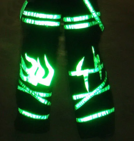 

4 Colors In Shuffle Dance Pants Raver Ore Techno Hardstyle Tanz Hose Fluoreszierend DJ Melbourne Trousers For Women Men