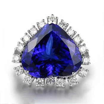 

Qi Xuan_AAA Blue Stone Rings_Fashion Ring_S925 Solid Silver Blue Stone Rings_Manufacturer Directly Sales