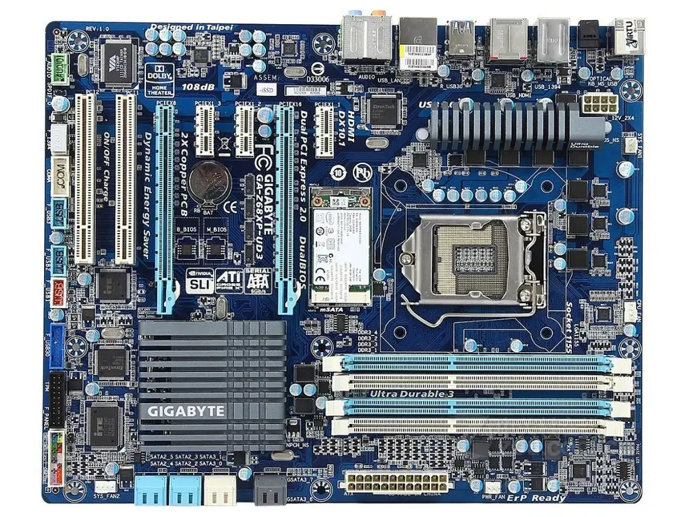 

Gigabyte GA-Z68XP-UD3 Desktop Motherboard Z68XP-UD3 Z68 Socket LGA 1155 Core i7 DDR3 32G USB3.0 ATX Original Used Mainboard