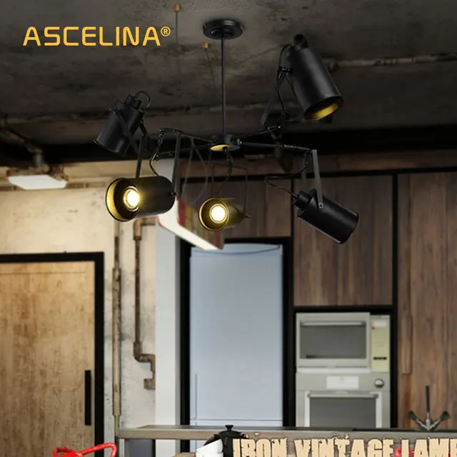 Ascelina Led Pendant Light American Retro Creative Ascelina Led Pendant Light American Retro Creative Adjule Spotlight Multiple Lamp Holder Rooms Bar Clothing