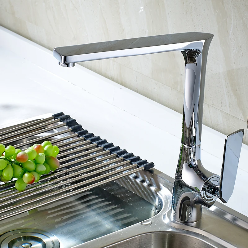 Shai New Electroplate Kitchen Faucet 360 Degree Rotation Mixer Tap