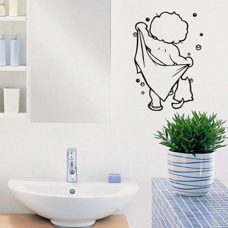 Take a bath kids vinyl wall decal diy art mural removable wall stickers