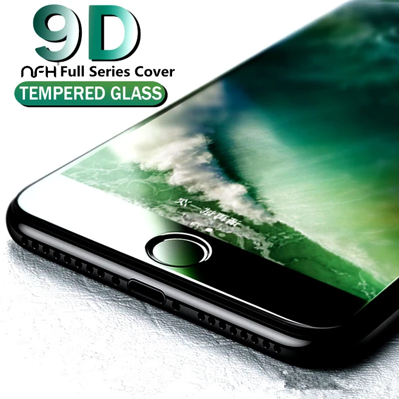 Защитное закаленное стекло 9D для iPhone 6S 7 полноэкранная Защитная пленка 8 Plus