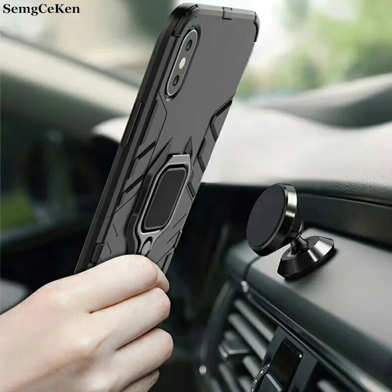

SemgCeKen finger ring car holder armor case for oneplus 7 pro 7pro one plus 1+7 luxury original stand phone Hard back cover etui