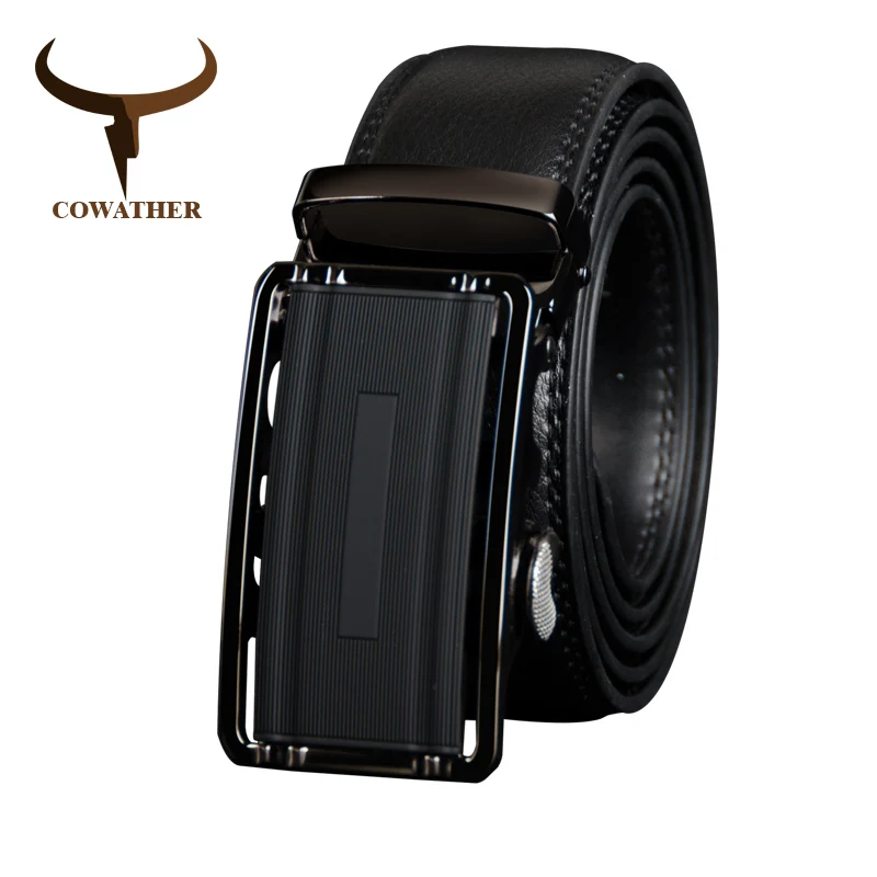 

COWATHER Belts for Men Cow Genuine Leather Belt Vintage Male Cowhide Strap High Quality Metal Automatic Buckle Male Waistband