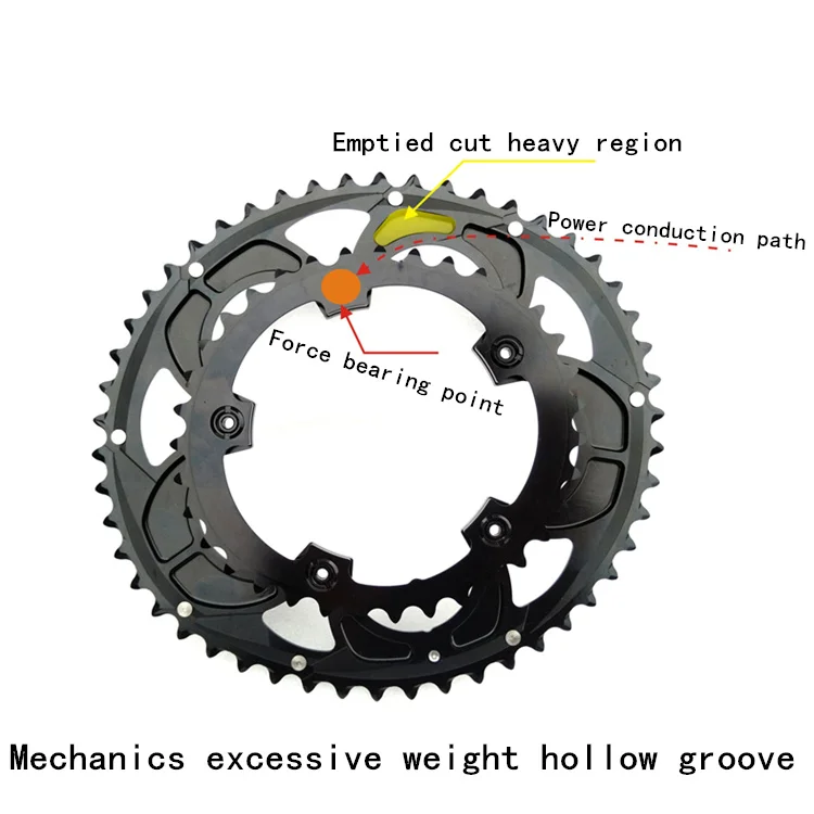 VXM-110BCD-50-35T-700C-Road-Bike-Bicylcle-7075-T6-Alloy-Oval-Chainwheel-Kit-Ultralight-Ellipse