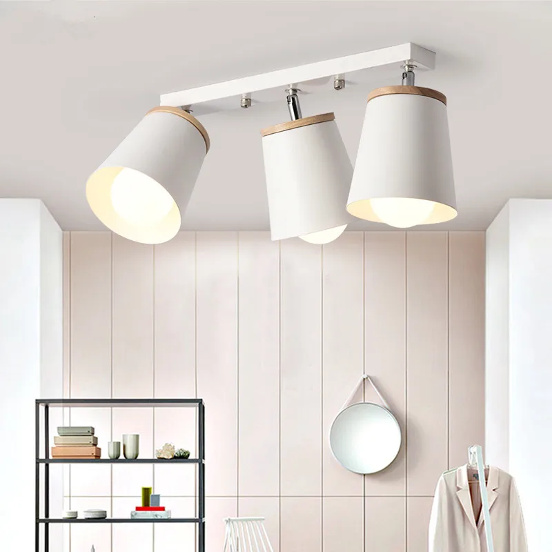 Modern White Ceiling Lights For Corridor Adjustable Metal Lamparas de
