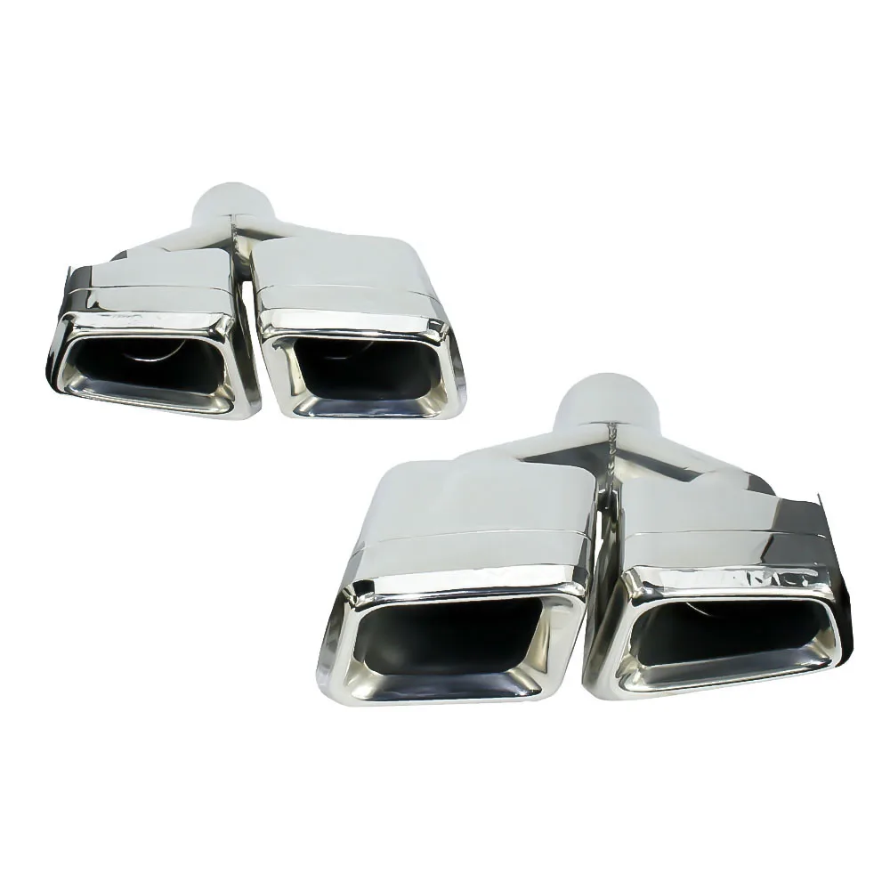 

CNSPEED Racing 1 Pair Car 304 Stainless Steel Exhaust Tail Pipe Muffler Tips tail throat 2011-2013 ML W166 GL X166 YC101020