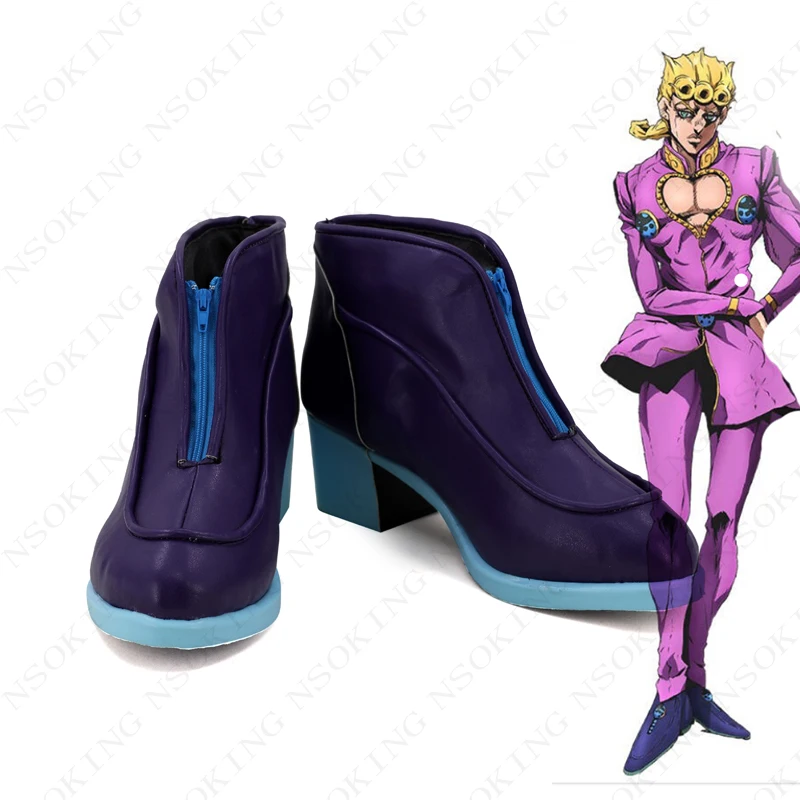 

JOJO's Bizarre Adventure Golden Wind Giorno Giovanna Boots Cosplay Anime Shoes