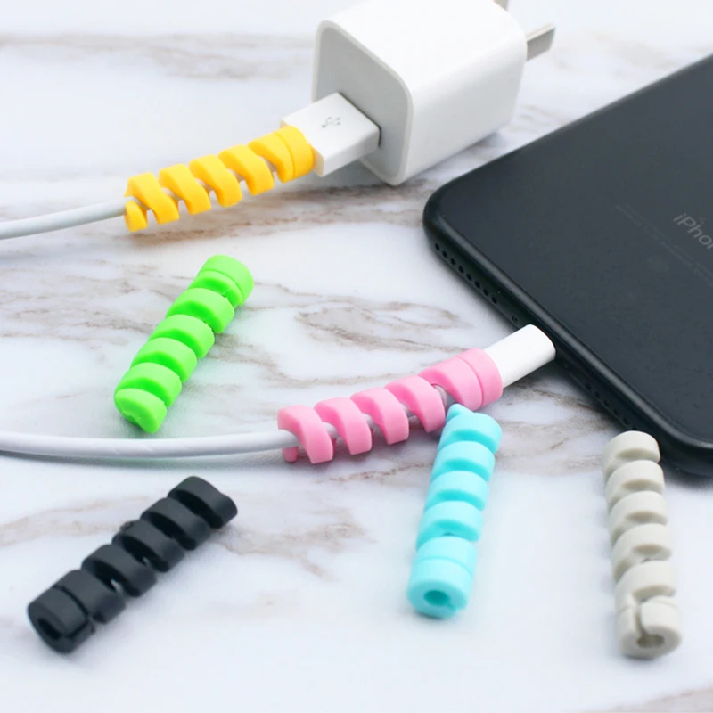 10pcs Spiral Cable Protect Data Line tpu Bobbin Winder Accessories
Cover For iphone Samsung Android USB Charging Earphone Case