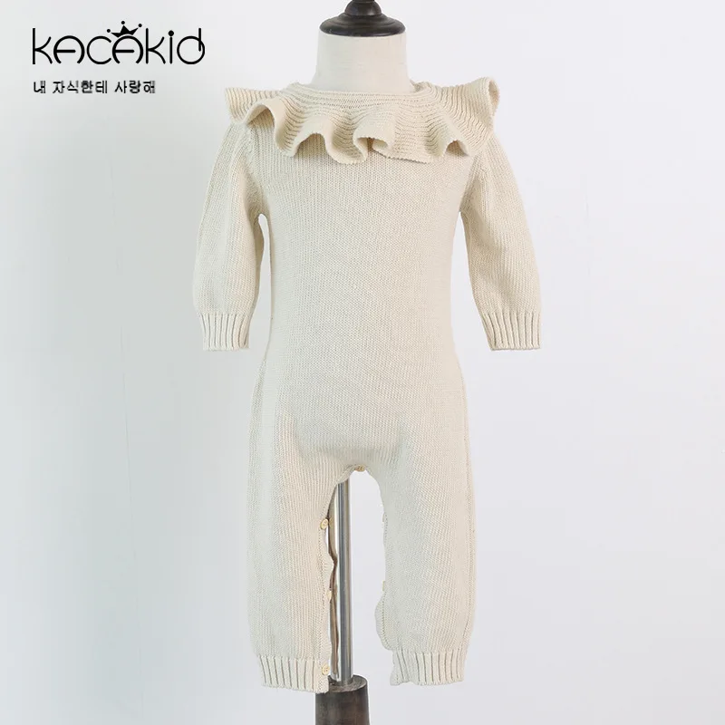 Kacakid/Одежда для детей для маленьких девочек длинные рукава Корректирующие боди для женщин детская вязаная одежда милая девушка Корректирующие боди для женщин восхождение свитер - Цвет: 90
