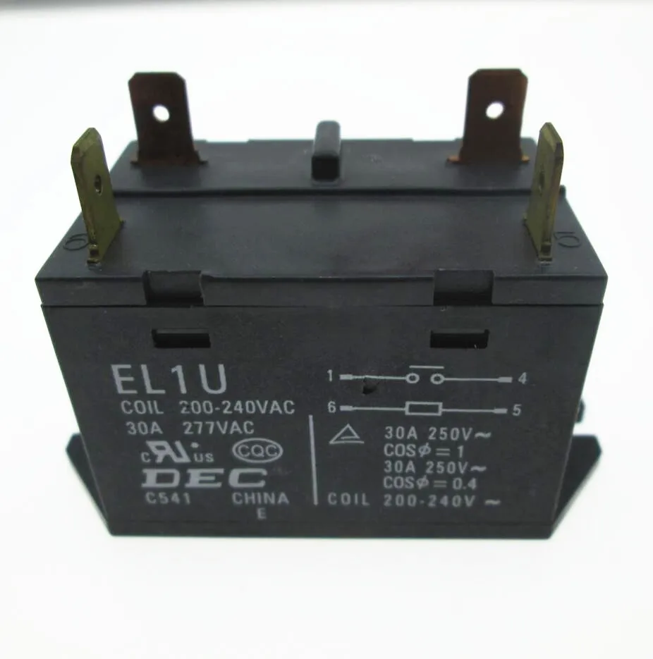 Новинка контактор компрессора кондиционера 200 в 240 В реле EL1U 30A 250VAC 277VAC 200VAC 240VAC|30a