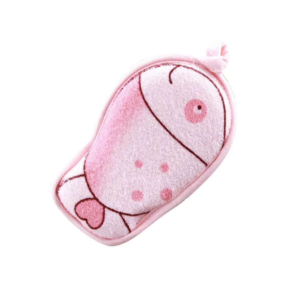 Pink B Милая губка для ванны для новорожденных; губка для ванны; Детские щетки для ванны; Хлопковое полотенце для мытья тела; Аксессуары для душа для детей - Цвет: Pink B