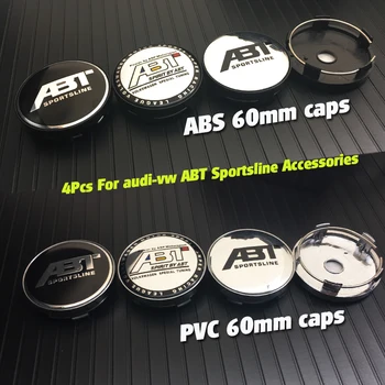 

Car Styling ABT Sportsline Accessories Sticker Wheel center caps for Polo Golf Passat B6 B7 CC A1 A3 A4 A5 A6 A7 TT R8 Q3 Q5 Q7
