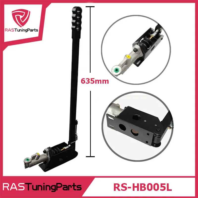 

CNC Aluminum Alloy Long Model (635mm Length) Vertical Racing Drifting Hydraulic Handbrake Black RS3-HB005L