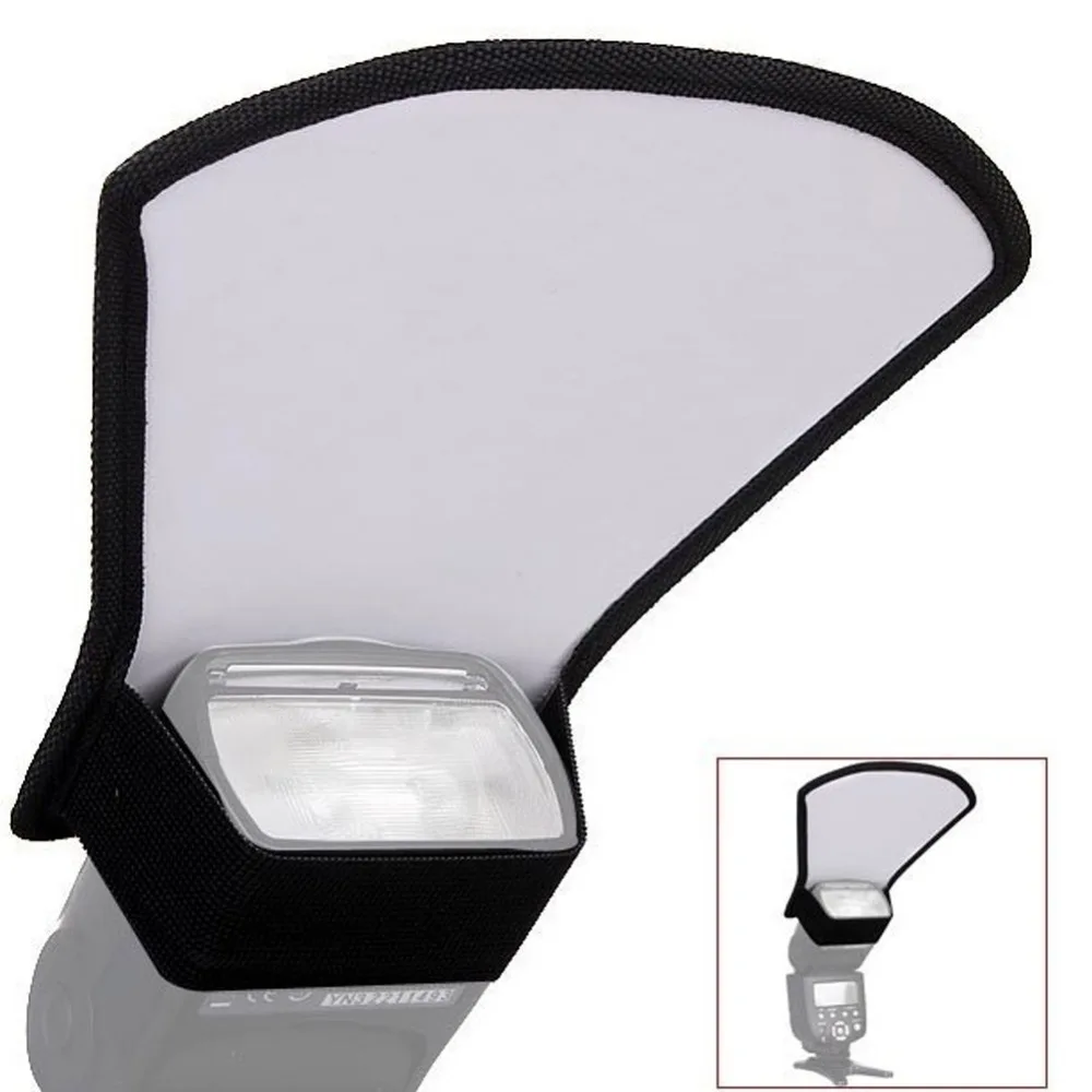 

2 in 1 Silver/White Camera Flash Diffuser Softbox Photo Flash Light Reflector Professional Parts for Canon/Nikon/Olympus Camera