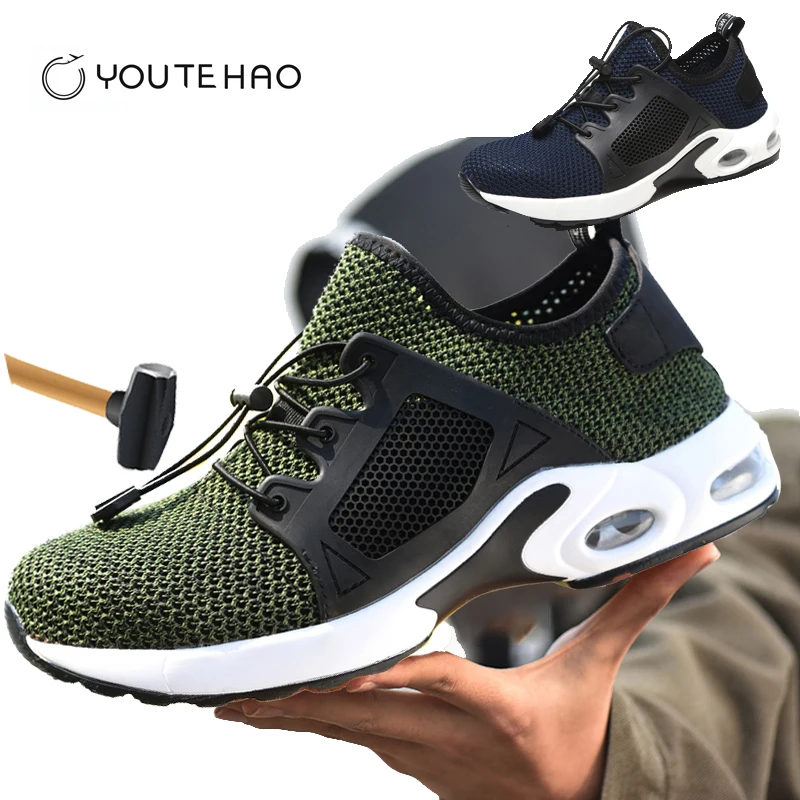 

Plus size48 Safety Protection indestructible shoes men's lightweight steel toe mining boot and construction shoes