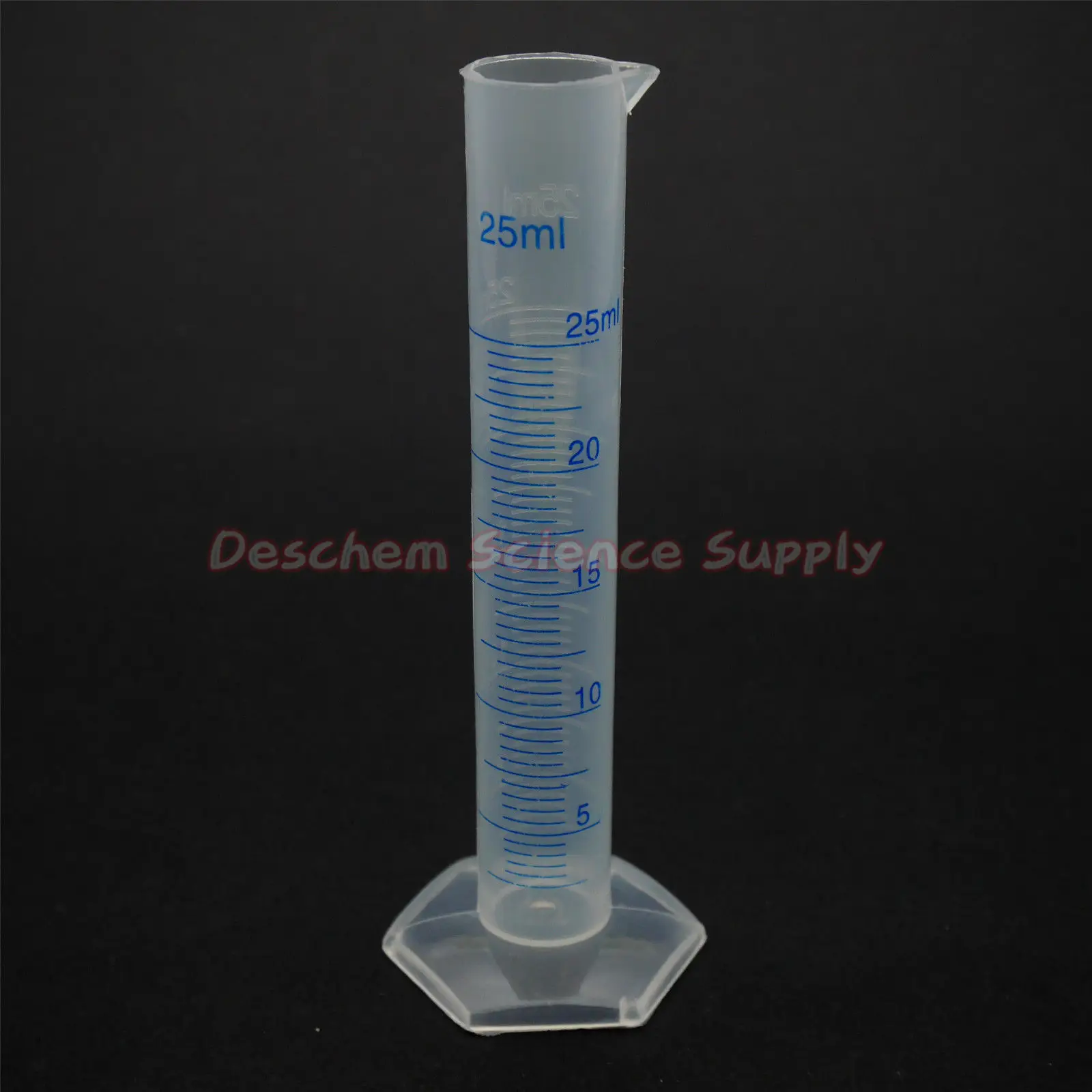 2pcs 25ml Polypropylene Measuring Cylinder,blue Graduate,pp Plastic