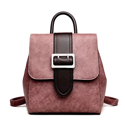 Бренд VOLESS, винтажный женский рюкзак, высокое качество, натуральная кожа, рюкзаки, школьный рюкзак для подростков, женские сумки, новинка - Цвет: Pink