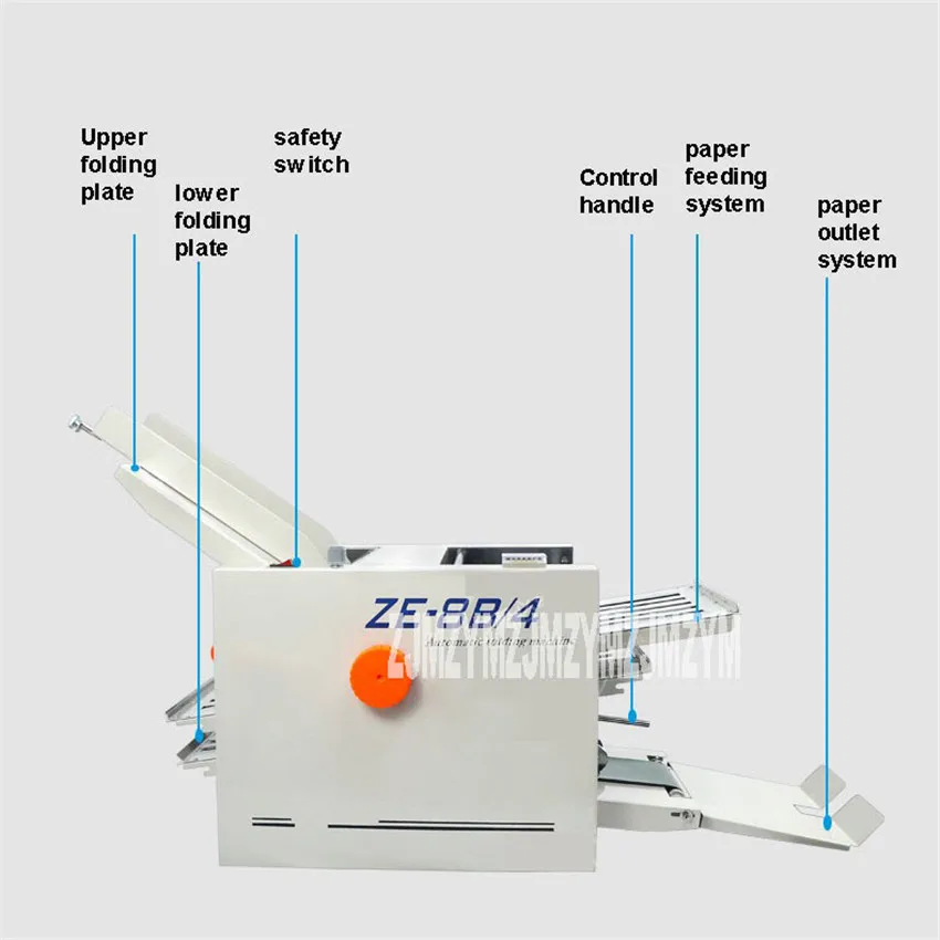 ZE-8B/4 полностью автоматический прибор для складки бумаги Бумага папка машина для переплета книг с 4 складывающаяся подставка Макс. Размер бумаги 310*700 мм