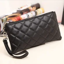 Дамские туфли из pu искусственной кожи стеганый Клатч женский модный алмазный узор сумочка на запястье сумка телефонные клатчи монета кошелек длинный кошелек