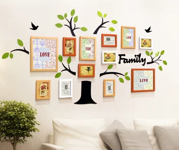 

Classic Mahogany Wooden Photo Frame Set European Wall Hanging Photo Frame Living Room Bedroom Wall Murals Decoration Furnishing