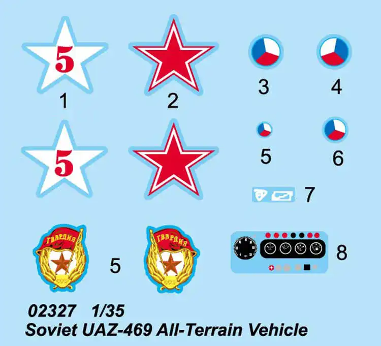 Труба 02327 1:35 русский UAZ-469 военный внедорожник коллекция моделей