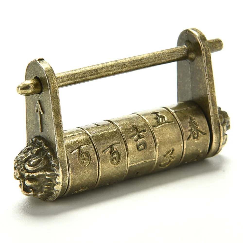 3 вида стилей, металлический Железный сплав, китайский винтажный античный бронзовый замок с ключом, ретро Комбинированный Замок с паролем, шкатулка для ювелирных изделий, замок