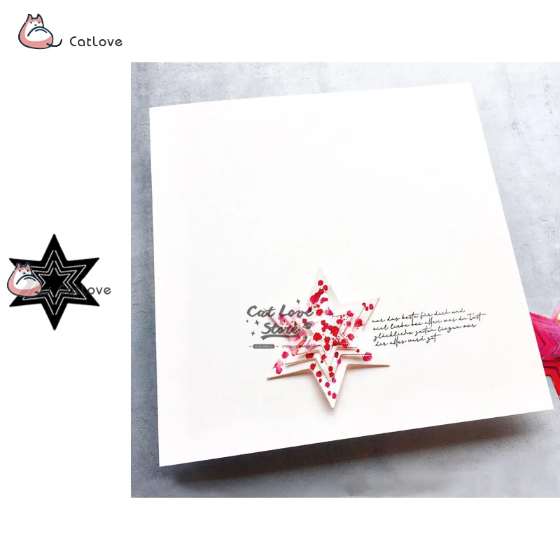 

Layered Star Metal Cutting Dies Stencils For DIY Scrapbooking Paper Card Decorative Craft Dies Embossing Die Cuts New 2019