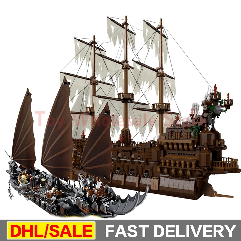 

Lepin 16016 The Flying the Netherlands Movies Series + Lepin 16018 Ghost Pirate Ship Building Blocks Bricks Gifts Clone 79008