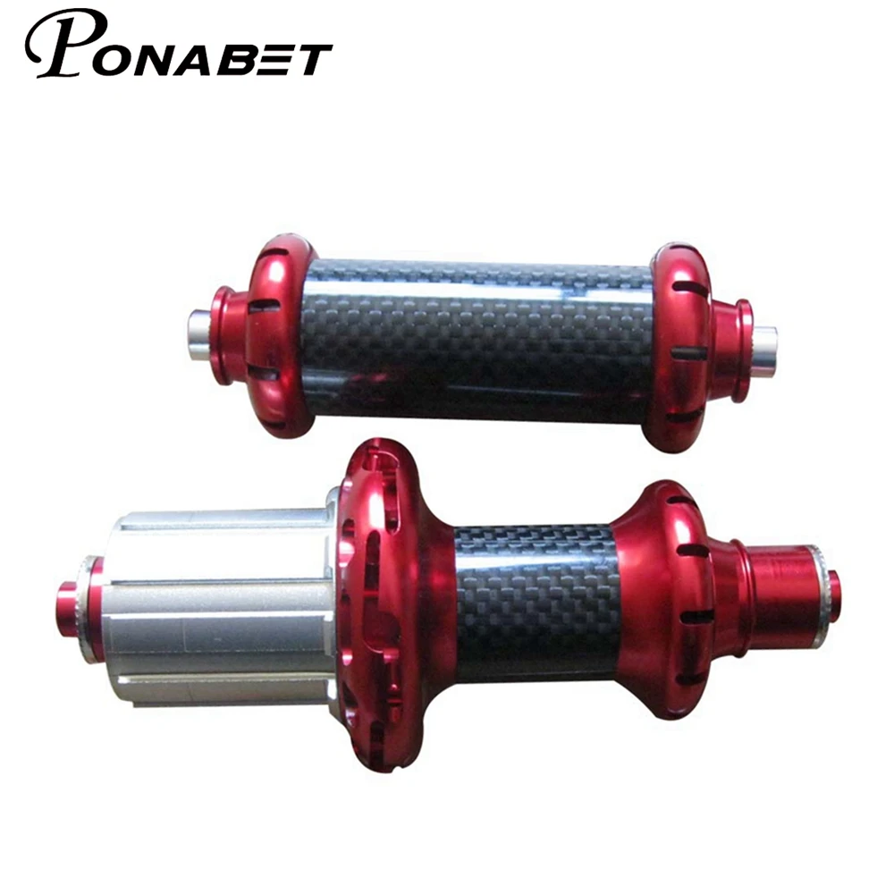 PONABET powerway R36 hub,carbon road bike hub,R36HUB,front 20 rear 24 holes red color included