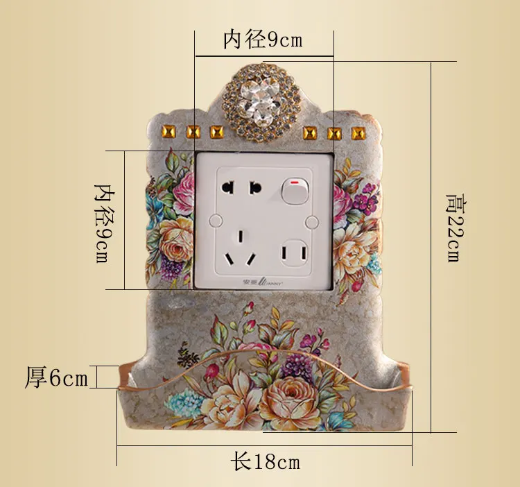 Европейский и американский роскошный Переключатель стикер s Аксессуары для мобильных телефонов домашний интерьер Смола Рамка настенная розетка с c