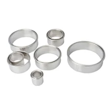 Нержавеющая сталь Регулируемая торт мусс кольцо 3D Круглый торта украшения торта выпечки инструменты 1 компл. 12 шт