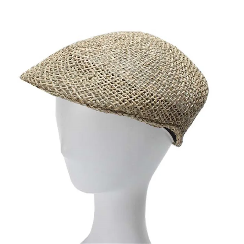 Новые модные шляпы с козырьком, изготовленные на заказ, соломенная шляпа от солнца с морскими водорослями для женщин и мужчин, Высококачественная сетчатая Кепка ручной работы, Прямая поставка