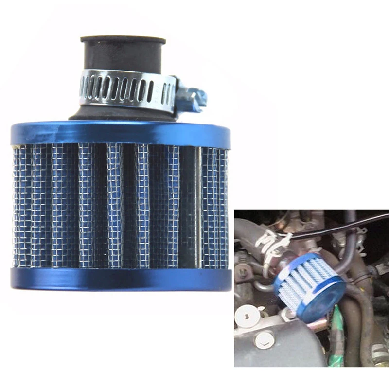 Jxlclyl 12mm Car Motor Cold Air Intake Filter Turbo Vent Crankcase Breather Blue Air Intakes
