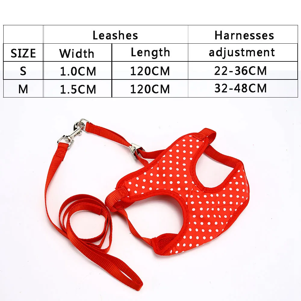 Nylon Dog Harness For Cats Dogs Durable Leads For Small Dogs Pet Harness Leash (10)
