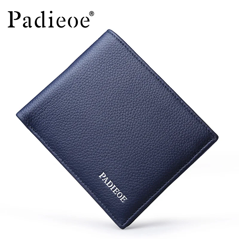Pa Oe Original Designer Mens Cow Leather Business Card Holder Clutch Wallets Brand Male Short